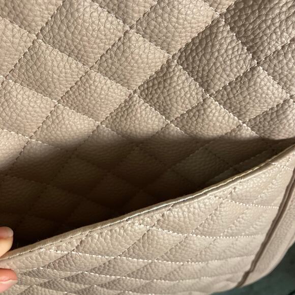 DD Bird The Taupe Leather Nash With Changing Pad Diaper Bag Luxury Shoulder - Picture 9 of 16